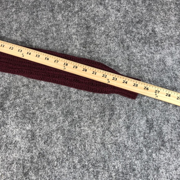 LA Hearts Womens XS Burgundy Chunky Cable Knit Crewneck Sweater - Picture 5 of 7